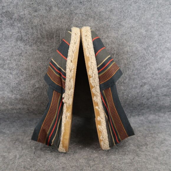 Espadrille Flats Womens 39 Slip On Boho Stripe Fabric Artisanat Francais Loafer - Picture 8 of 12